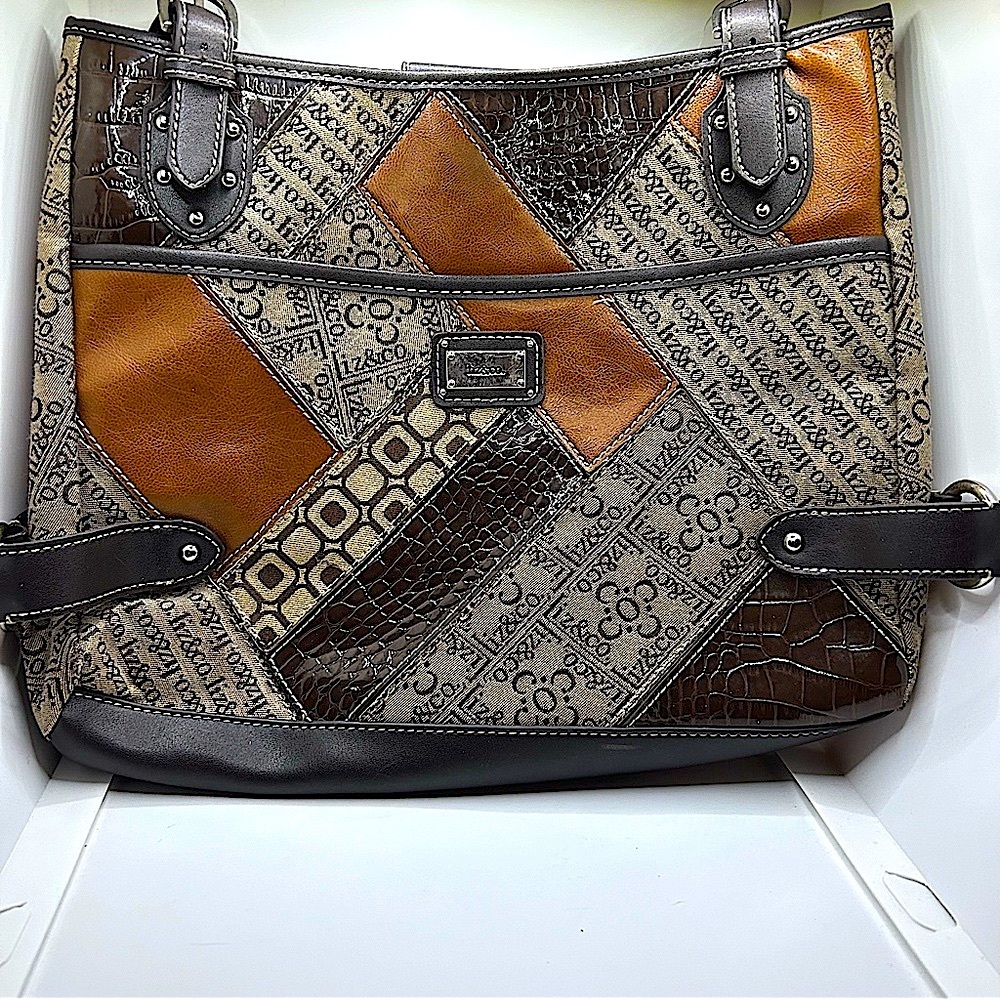 Y2K Liz & Co. Bag Tote with attached makeup bag
